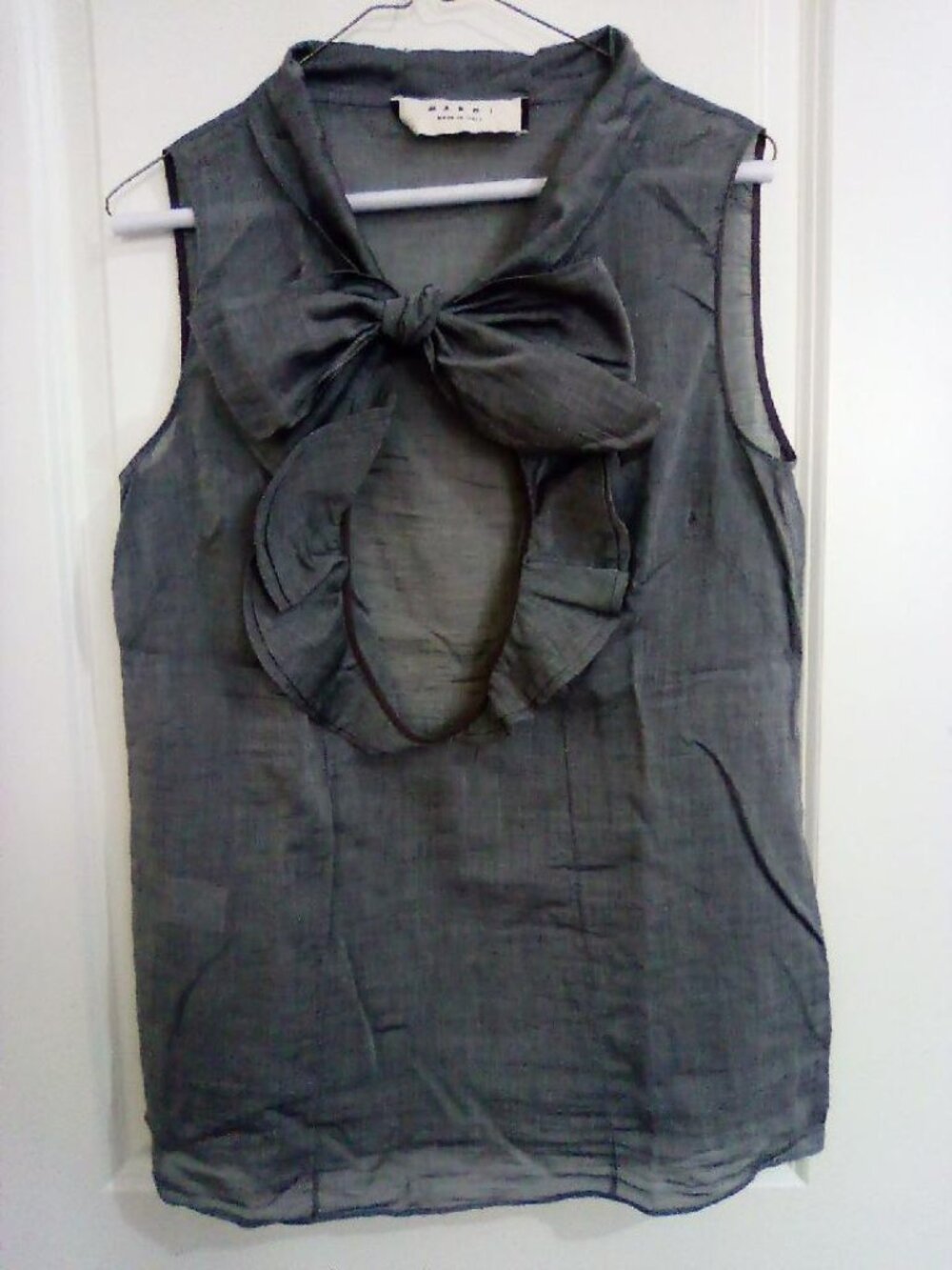 MARNI sheer gray shirt sz 44